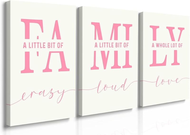 GUBIYU Home Family Wall Decor, Set of 3 Inspirational Canvas Prints Black and White Framed Canvas Art Paintings Wood Wall Decoration for Dining Room Bedroom Living Room 12"x16" https://www.amazon.com/dp/B09X196N64