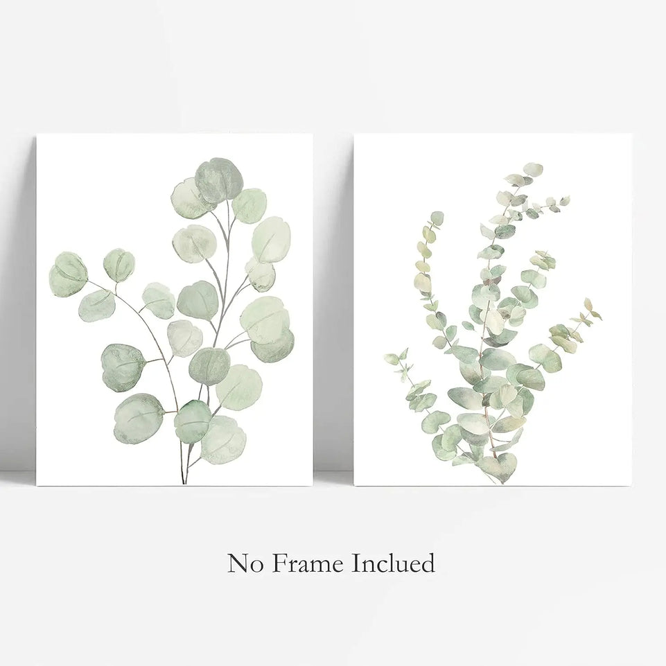 Botanical Boho Bathroom Decor Wall Art Prints, UNFRAMED Sage Green Plants Decor for Bedroom|Office, Minimalist Eucalyptus Leaves Watercolor Art Prints, Set of 4 Pictures, 8"x10" No Frames https://www.amazon.com/dp/B0923P4PCS