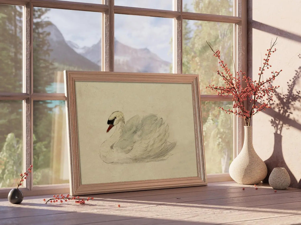 Kizbok Vintage Wall Art Decor Classical Swan Canvas Prints Farmhouse Wall Decor Rustic Watercolor Swan Vintage Art Pictures for Bedroom Bathroom Office Decor(8" x 10"-UNFRAMED) https://www.amazon.com/dp/B0CZJTYF34