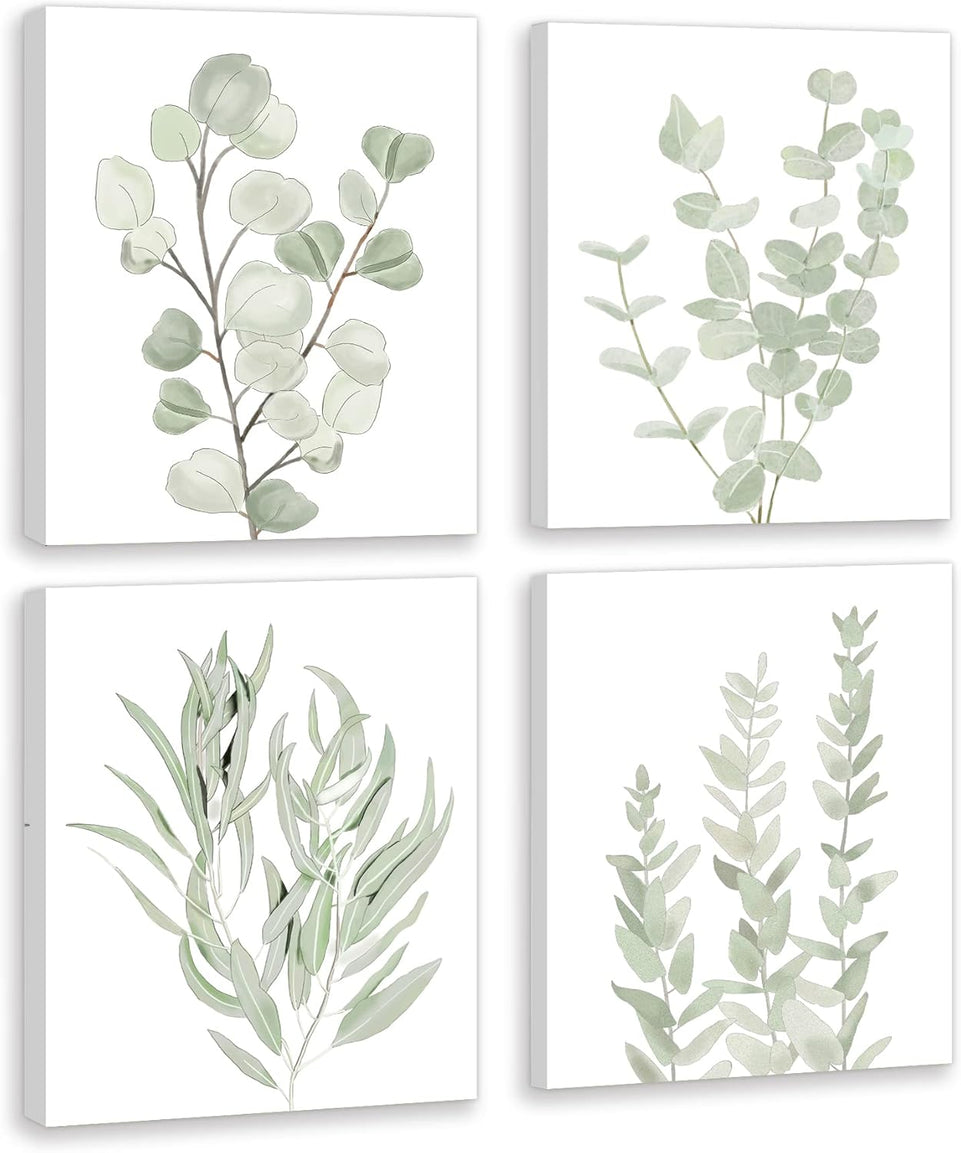 FRAMED Botanical Plant Canvas Wall Art,Boho Plant Wall Decor for Bedroom,Minimalist Floral Prints for Living Room,Light Green Botanical Art Painting for Office,Set of 4,8”x 10” https://www.amazon.com/dp/B09HH17JRH