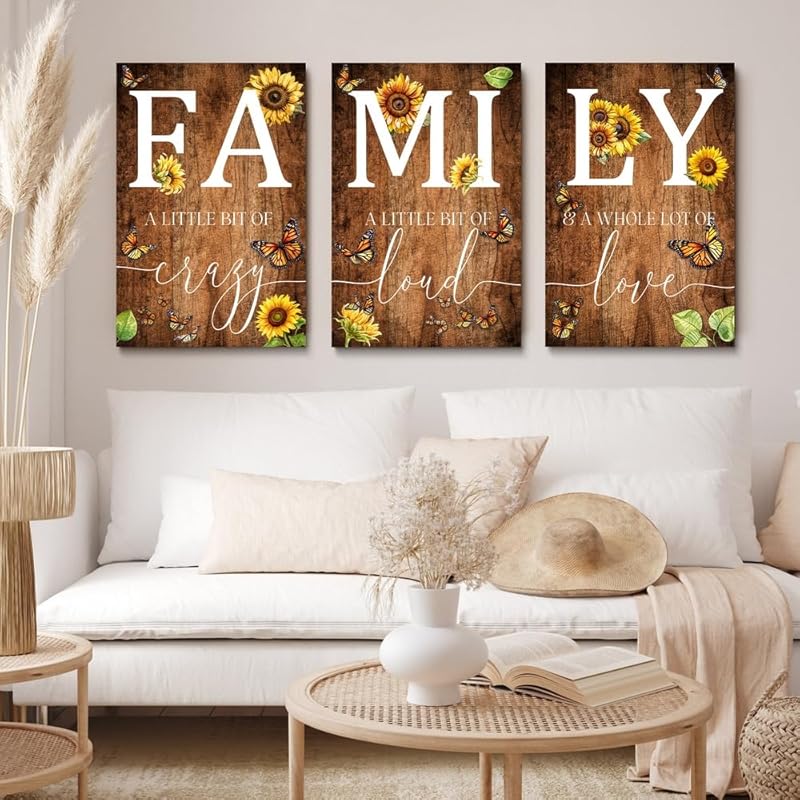GUBIYU Home Family Wall Decor, Set of 3 Inspirational Canvas Prints Black and White Framed Canvas Art Paintings Wood Wall Decoration for Dining Room Bedroom Living Room 12"x16" https://www.amazon.com/dp/B09X196N64