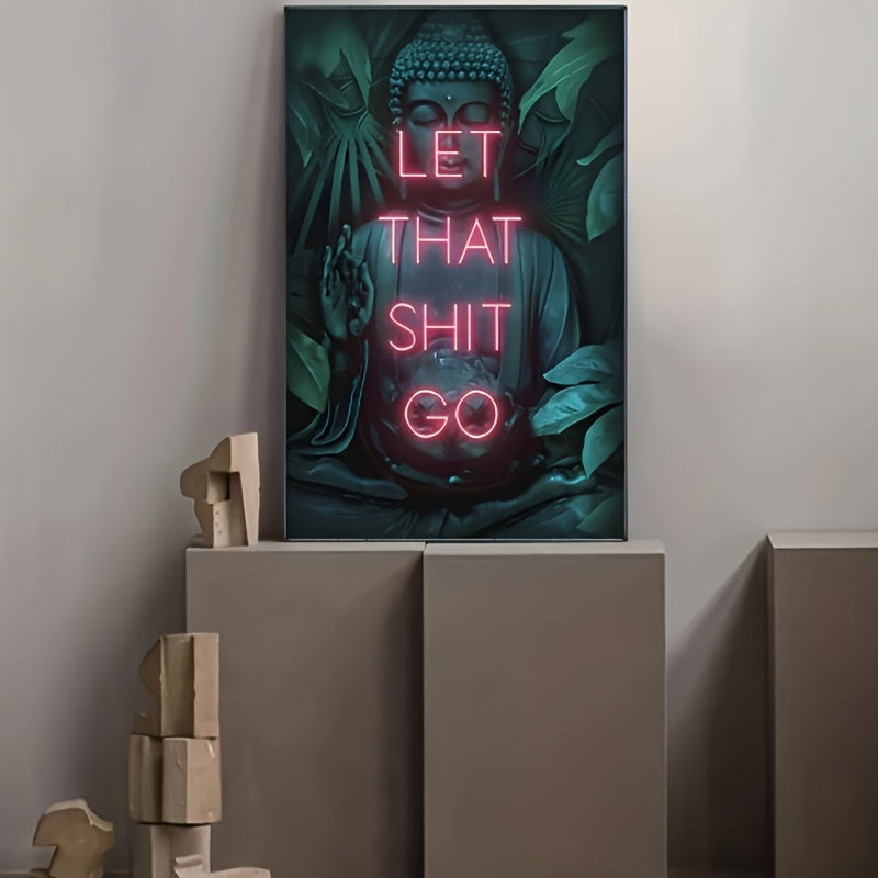 1pc Frameless Neon Buddha & Yoga Zen Canvas Art - Creative Wall Decor for Living Room, Home Decoration Poster https://www.temu.com/search_result.html?search_key=601099529609465