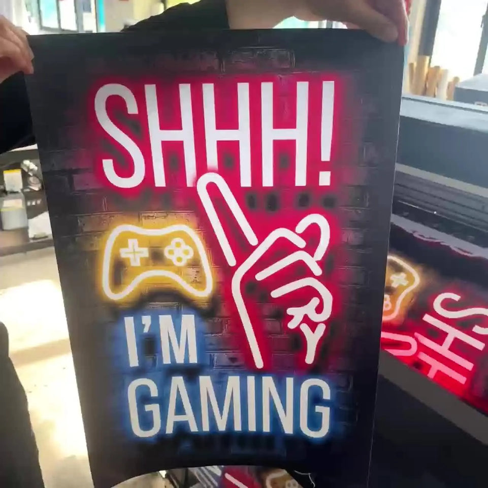 1pc Neon Game Poster - Vibrant Canvas Painting for Electronic Sports Room, Game Hall, and Boys' Bedroom - Perfect Wall Decor for Gamers June Wall Art