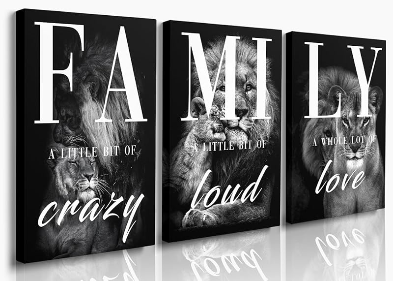 GUBIYU Home Family Wall Decor, Set of 3 Inspirational Canvas Prints Black and White Framed Canvas Art Paintings Wood Wall Decoration for Dining Room Bedroom Living Room 12"x16" https://www.amazon.com/dp/B09X196N64