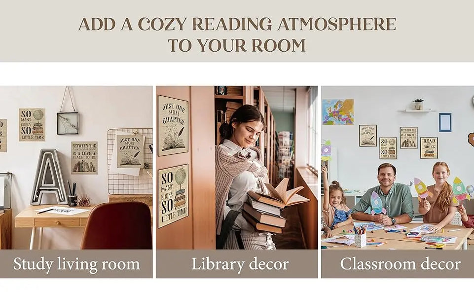 PLKMN Vintage Book Art Wall Decor 8x10, Book Club Decorations, Library Decor, Retro Floral Book Wall Art for Reading Room Classroom Nursery, Book Lovers Gifts, Set of 4 Unframed https://www.amazon.com/dp/B0CZQ3KRK9