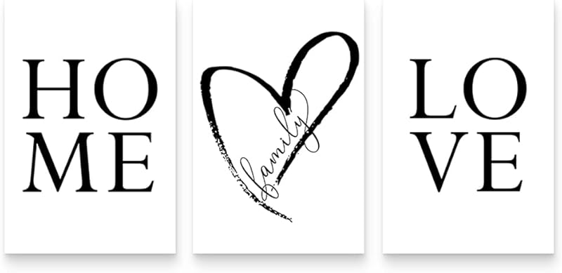 GUBIYU Home Family Wall Decor, Set of 3 Inspirational Canvas Prints Black and White Framed Canvas Art Paintings Wood Wall Decoration for Dining Room Bedroom Living Room 12"x16" https://www.amazon.com/dp/B09X196N64
