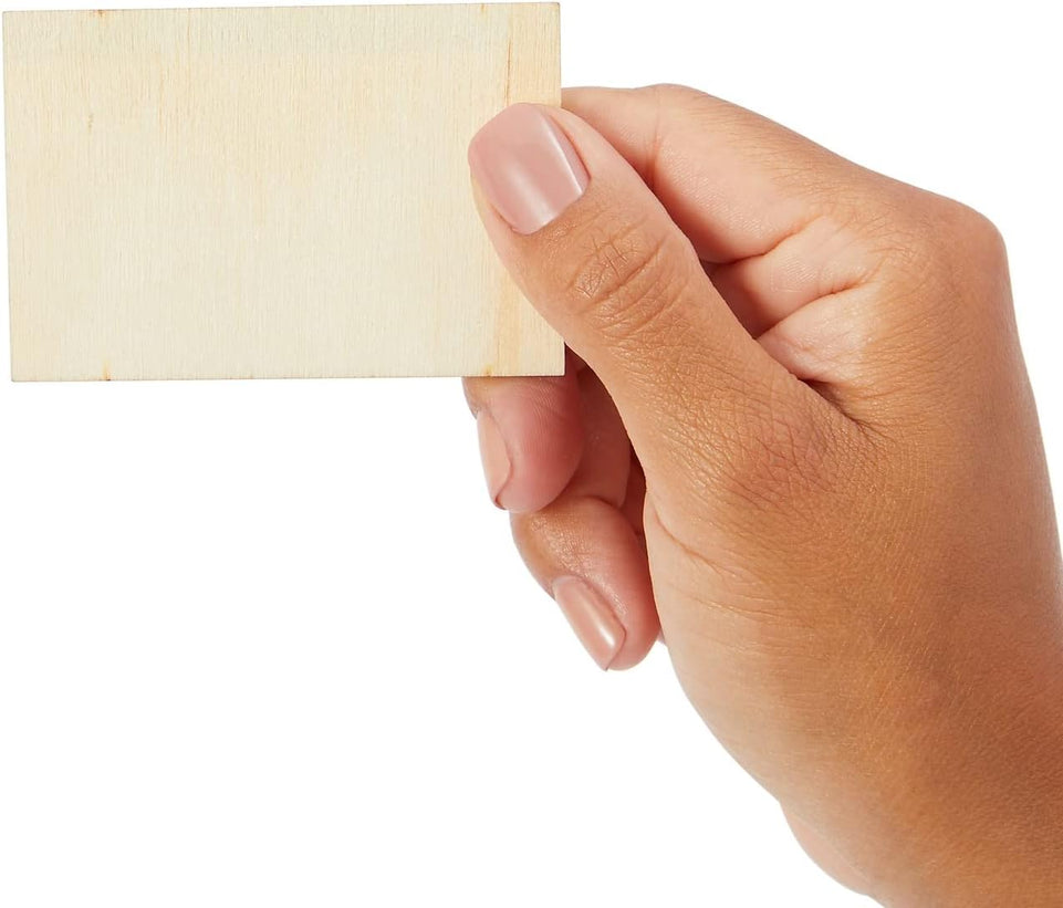 Bright Creations 60 Pack Unfinished Wood Rectangles for Crafts, 2x3 Wooden Pieces for Painting, DIY Projects, Decorations, Engravings https://www.amazon.com/dp/B07QVCFM8H