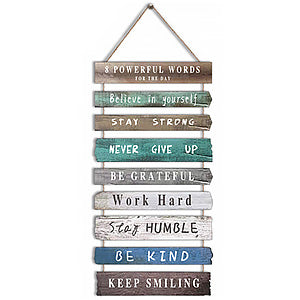 Inspirational Wall Art Decor for Office, Wooden Rustic Hanging Motivational Wall Art Decoration Sign, Inspiring Positive Quotes Wall Art for Home Living Room Bedroom Bathroom Classroom Gym 12"x24" https://www.amazon.com/dp/B09M7DPBZW