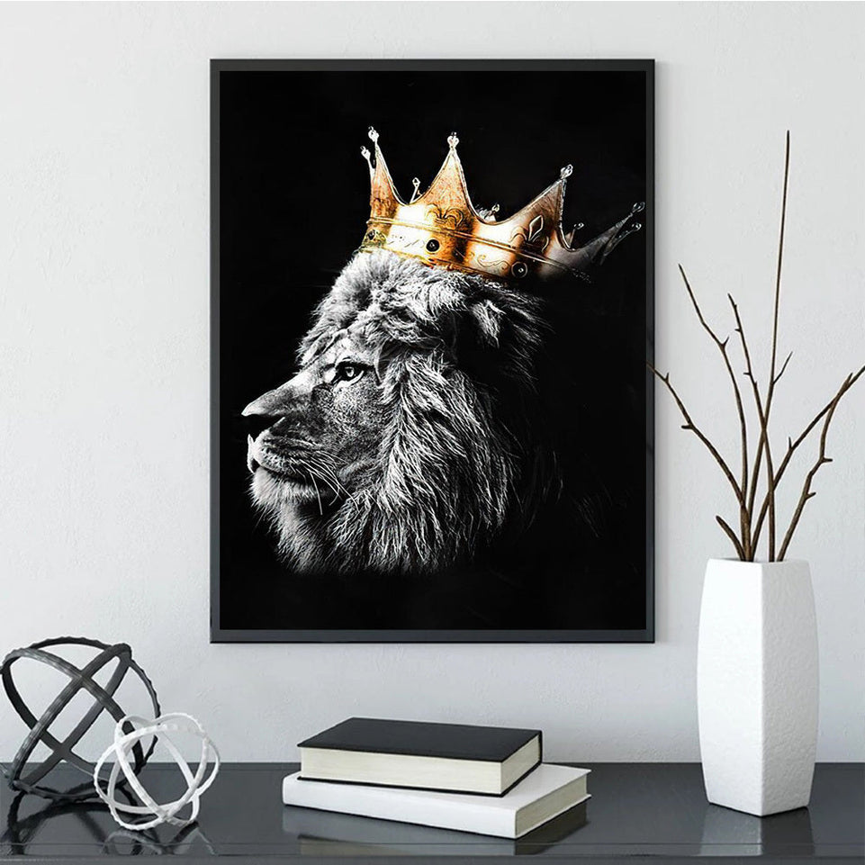 2pcs Lion Couple Wall Decals, Black Lion & Lioness With Crowns Canvas Painting Posters Wall Art Decor, For Home Bedroom Living Room Decor https://www.temu.com/search_result.html?search_key=601099514157738