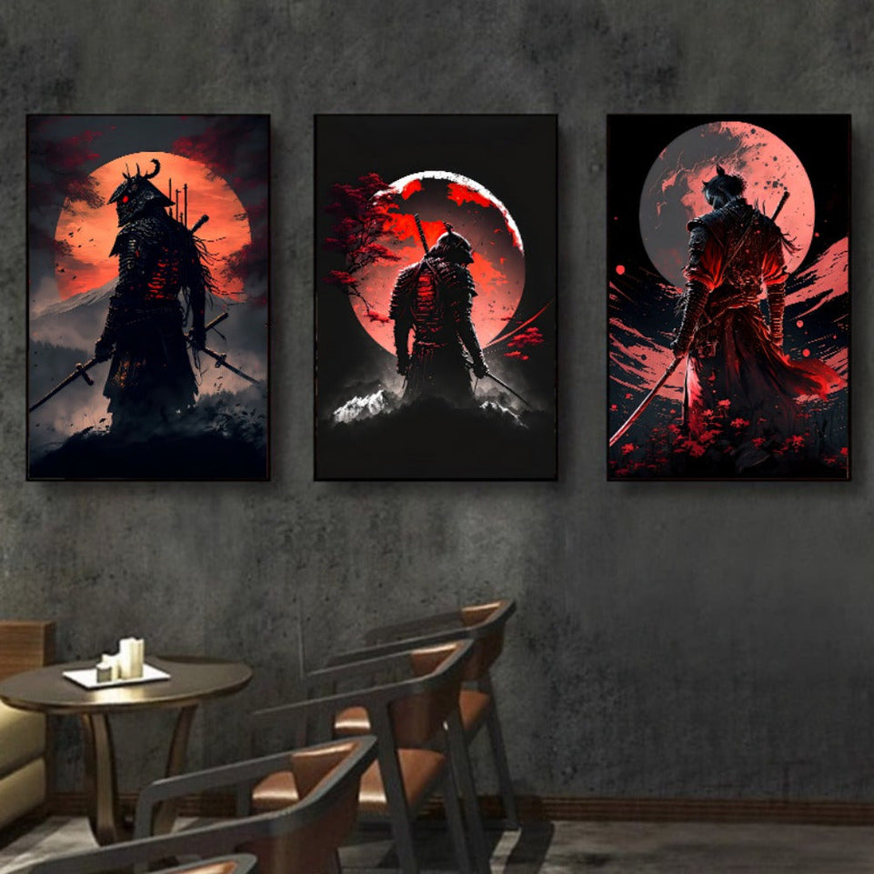3pcs Japanese Samurai Canvas Painting, Character Posters And Prints, Cherry Blossom Sunset Wall Art, For Home Decorating, For Living Room Bedroom (11.8x15.7/15.7x23.6/19.6x27.5inch, Unframed) https://www.temu.com/search_result.html?search_key=601099529434691