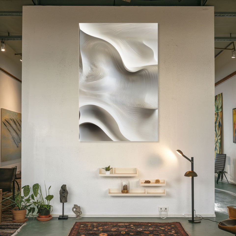 Surreal Waves Abstract Art Canvas Wall Decor June Wall Art