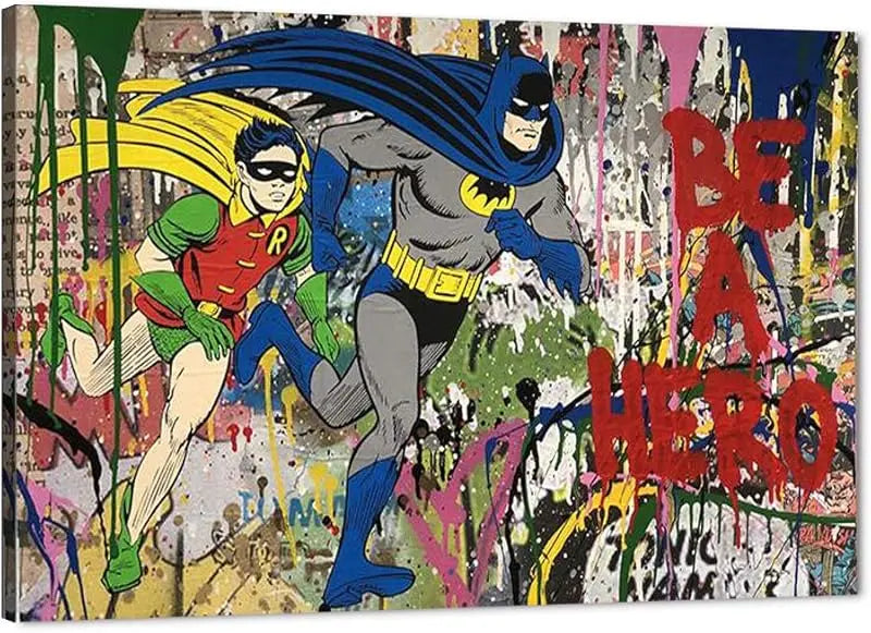 Yatsen Bridge Classic Street Art Banksy Graffiti Wall Art Behind The Curtain Posters Canvas Paintings Colorful Graffiti Pictures Prints Framed for Living Room Home Decor(36''W x 24''H) https://www.amazon.com/dp/B07ZVHB9FP