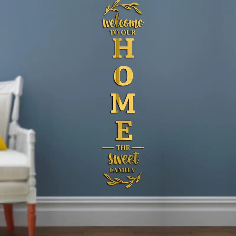 1set Letter Acrylic Mirror Wall Sticker, Self-adhesive Creative 3D Wall Stickers, Decorative Decals For Bathroom Living Room Bedroom, Room Decor, Home Decor June Wall Art
