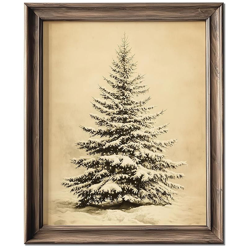 Vintage Christmas Tree Wall Decor, Christmas Decoration, Forest Wall Art Decor, Rustic Winter Holidays Wall Art, Print Unframed (8x10in, Vintage Christmas Tree) https://www.amazon.com/dp/B0DLK24HNP