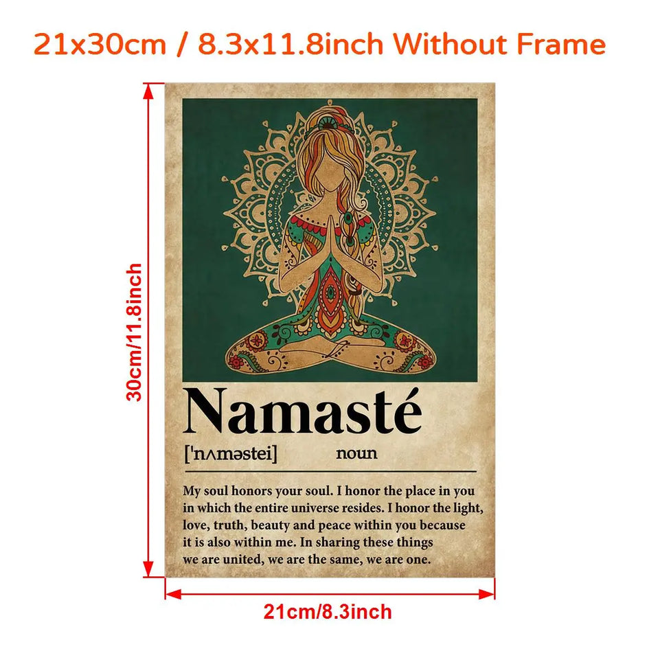 1pc Yoga Girl Poster - Vintage Canvas Wall Art For Home And Room Decor - Inspirational Message For Soul Connection June Wall Art