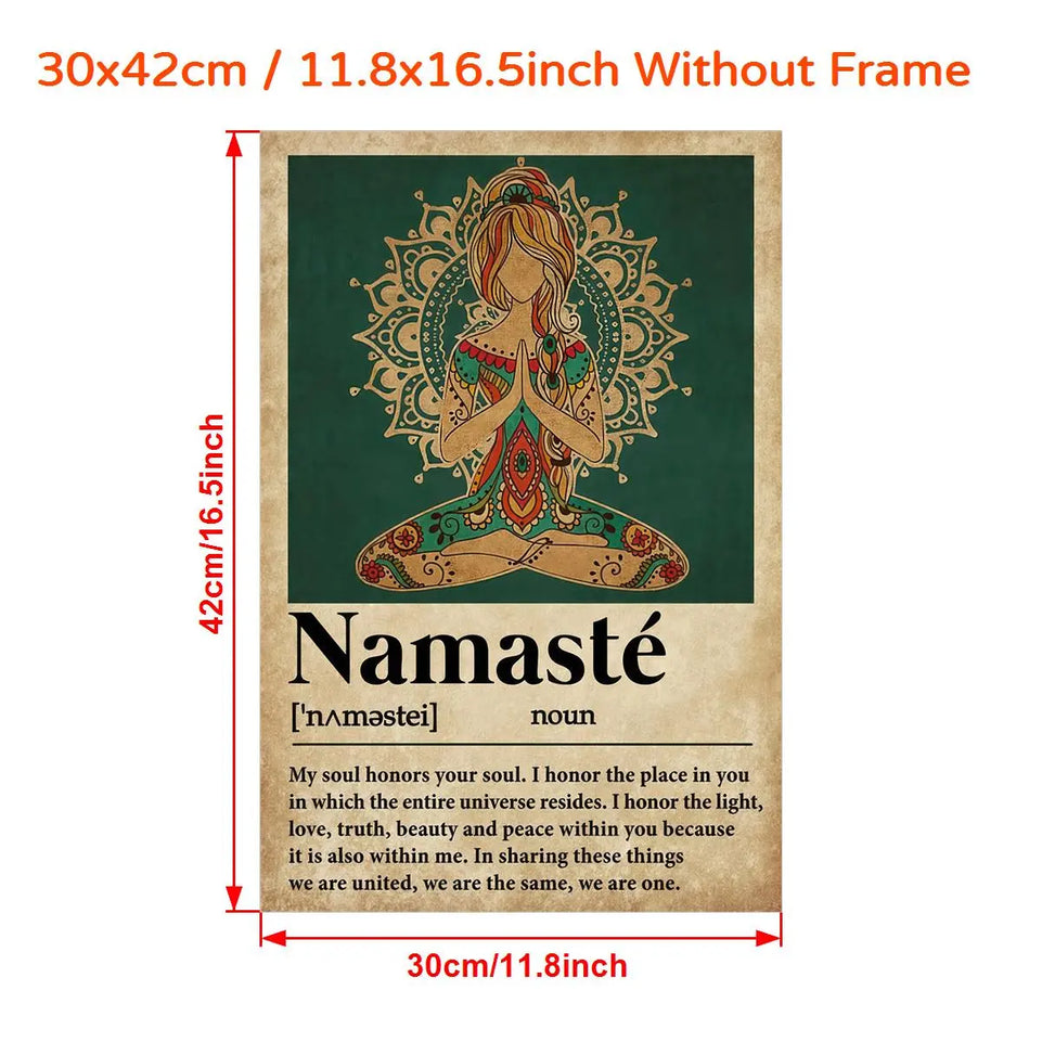 1pc Yoga Girl Poster - Vintage Canvas Wall Art For Home And Room Decor - Inspirational Message For Soul Connection June Wall Art