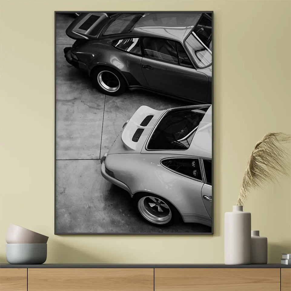 1pc Vintage Sports Car Canvas Wall Art for Home Decor, Black and White Minimalistic Sportscar Poster Canvas Prints, Car Lover Gift, Classic Vehicle Wall Decor for Living Room Bedroom Kitchen Office Cafe Decor, Perfect Gift an June Wall Art