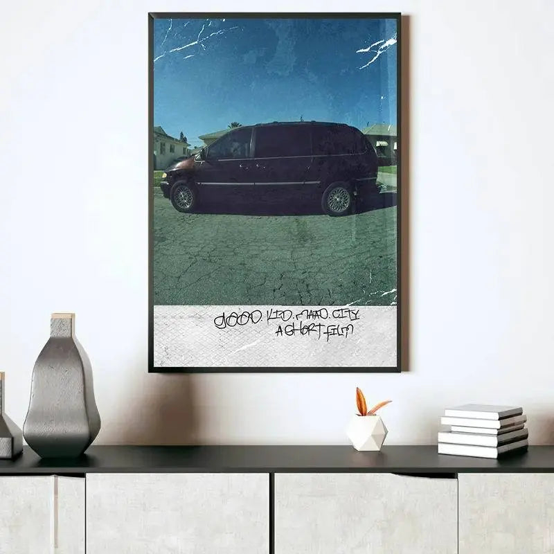 1pc Canvas Poster, Modern Art, M.A.A.d City Poster Wall Art Poster, Ideal Gift For Bedroom Living Room Corridor, Wall Art, Wall Decor, Fall Decor, Wall Decor, Room Decoration, No Frame June Wall Art