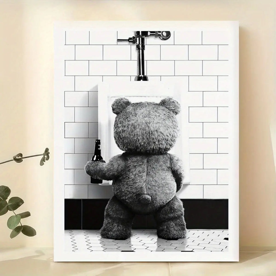 1pc Canvas Poster, Ted Movie Poster, Funny Poster Art, Funny Wall Art Wall Art For Living Room, Wall Decor For Bedroom, Home Decor Room Decor, Frameless June Wall Art