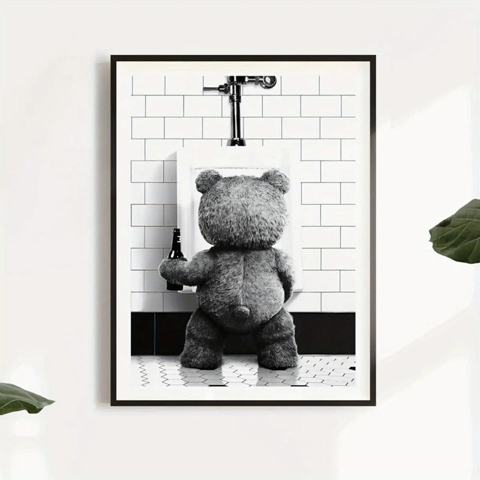 1pc Canvas Poster, Ted Movie Poster, Funny Poster Art, Funny Wall Art Wall Art For Living Room, Wall Decor For Bedroom, Home Decor Room Decor, Frameless June Wall Art