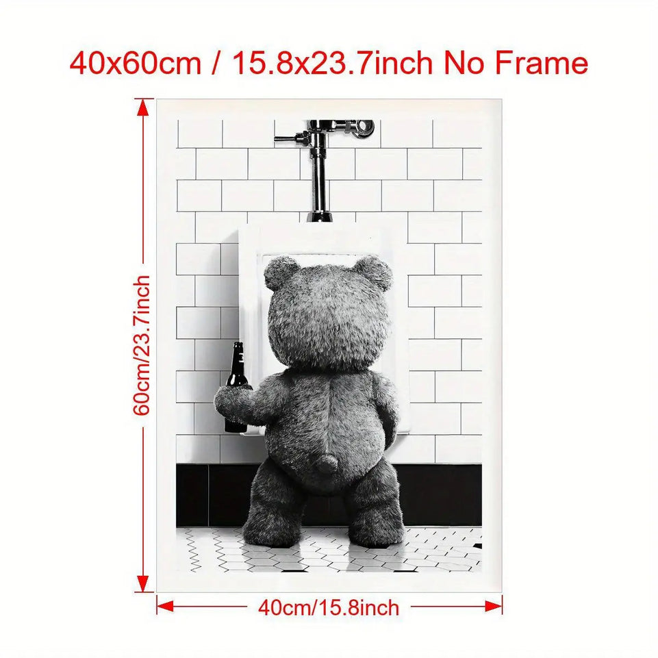 1pc Canvas Poster, Ted Movie Poster, Funny Poster Art, Funny Wall Art Wall Art For Living Room, Wall Decor For Bedroom, Home Decor Room Decor, Frameless June Wall Art