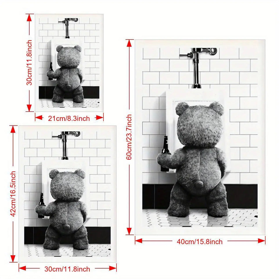 1pc Canvas Poster, Ted Movie Poster, Funny Poster Art, Funny Wall Art Wall Art For Living Room, Wall Decor For Bedroom, Home Decor Room Decor, Frameless June Wall Art