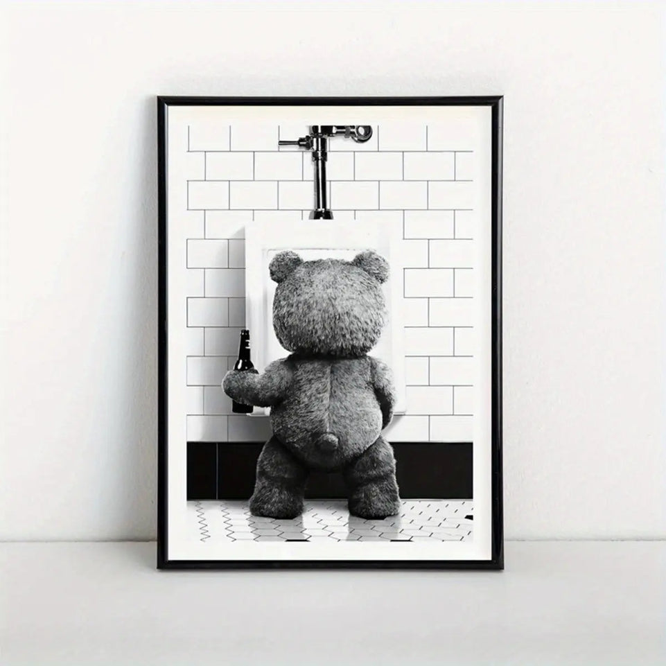 1pc Canvas Poster, Ted Movie Poster, Funny Poster Art, Funny Wall Art Wall Art For Living Room, Wall Decor For Bedroom, Home Decor Room Decor, Frameless June Wall Art