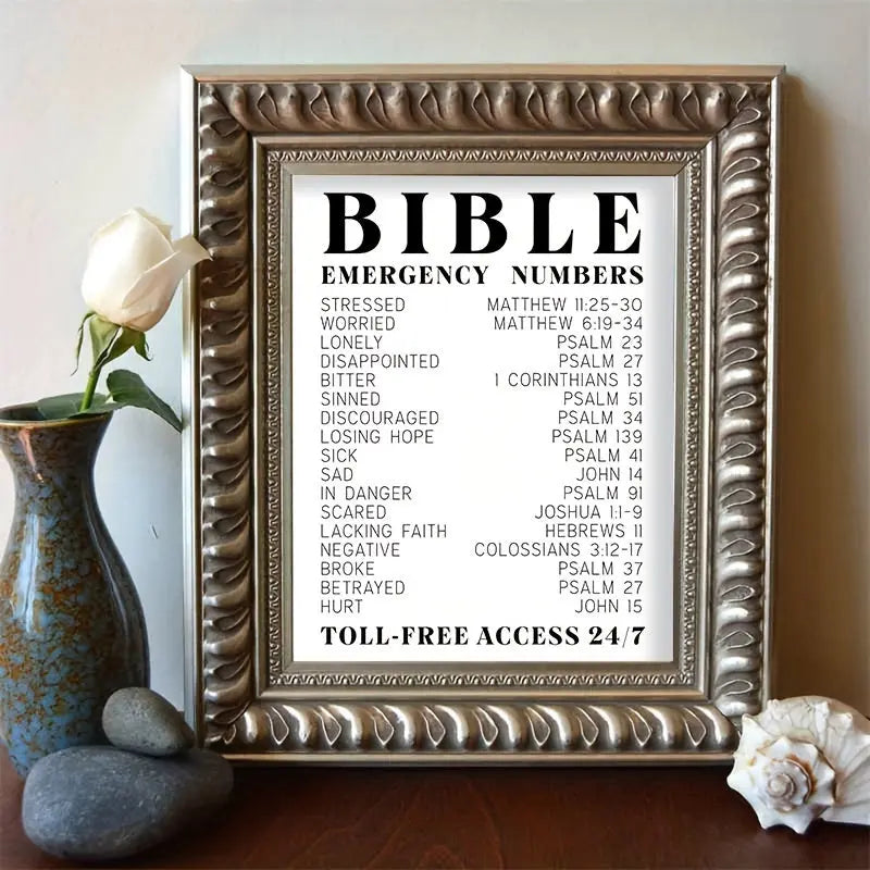 Inspirational 8x10in Unframed Bible Verse Wall Art - 1pc Spiritual Typography Wall Print - Religious Gifts For Women And Men June Wall Art