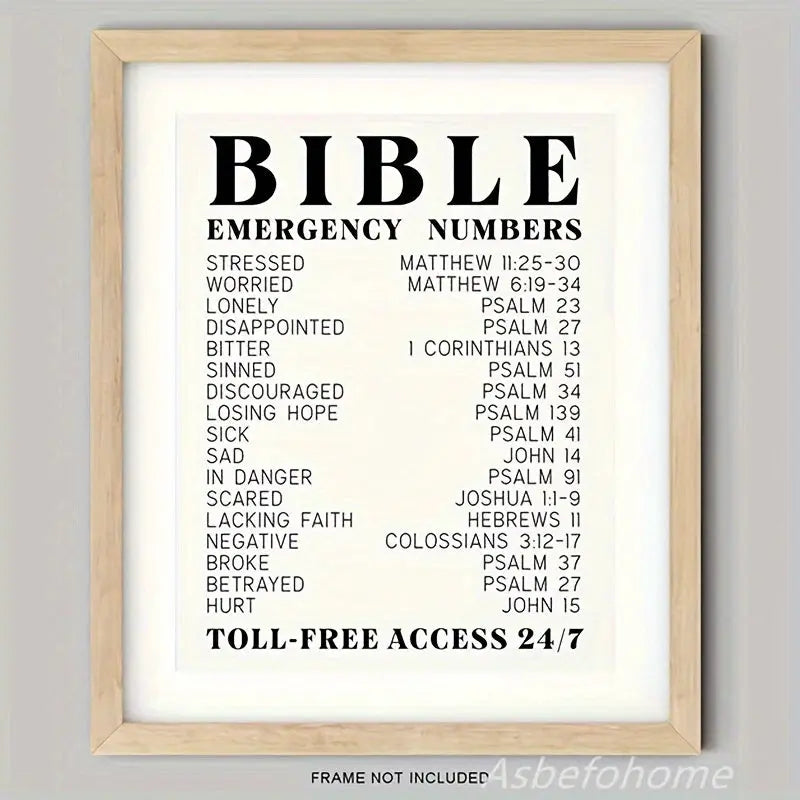 Inspirational 8x10in Unframed Bible Verse Wall Art - 1pc Spiritual Typography Wall Print - Religious Gifts For Women And Men June Wall Art