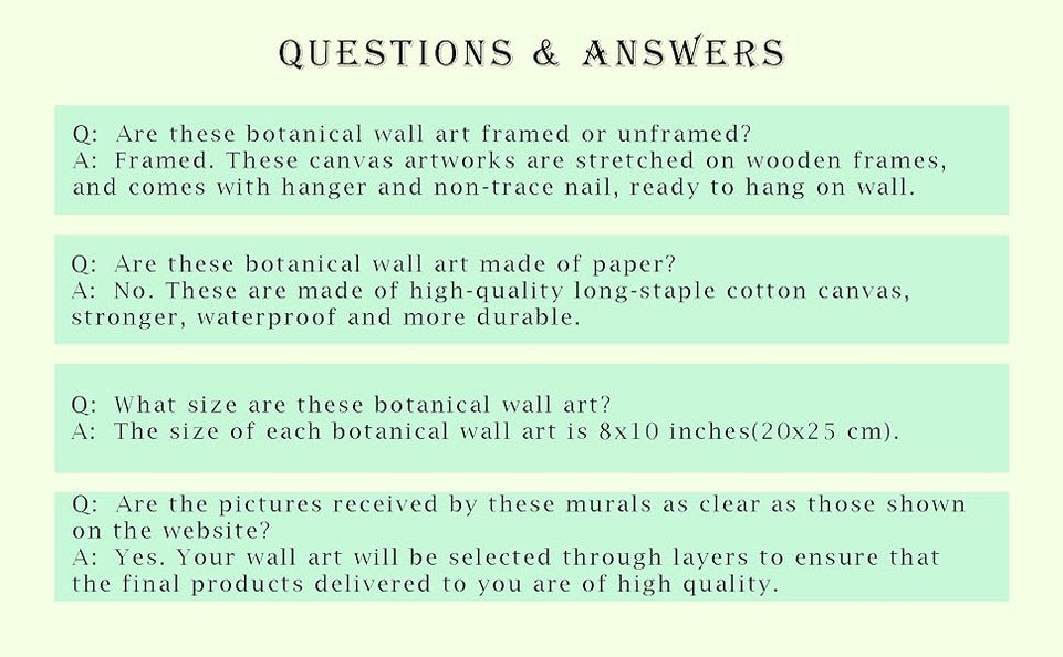 FRAMED Botanical Plant Canvas Wall Art,Boho Plant Wall Decor for Bedroom,Minimalist Floral Prints for Living Room,Light Green Botanical Art Painting for Office,Set of 4,8”x 10” https://www.amazon.com/dp/B09HH17JRH