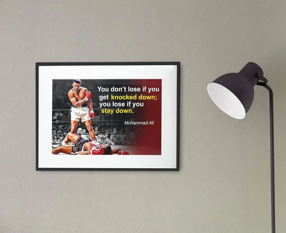 Muhammad Ali Poster Quote Boxing Black History Month Posters Sports Quotes Decorations Growth Mindset Décor Learning Classroom Teachers Decoration Educational Teaching Supplies Black Wall Art P044 https://www.amazon.com/dp/B07HXZM9K5