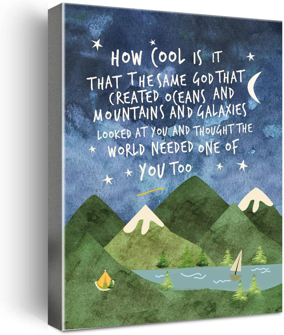 Same God Creation ,Inspirational Quotes Framed Canvas wall art for Room Nursery Wall Decor,Encouragement Gifts for Kids Teens-Mountain https://www.amazon.com/dp/B09QS2DR1V