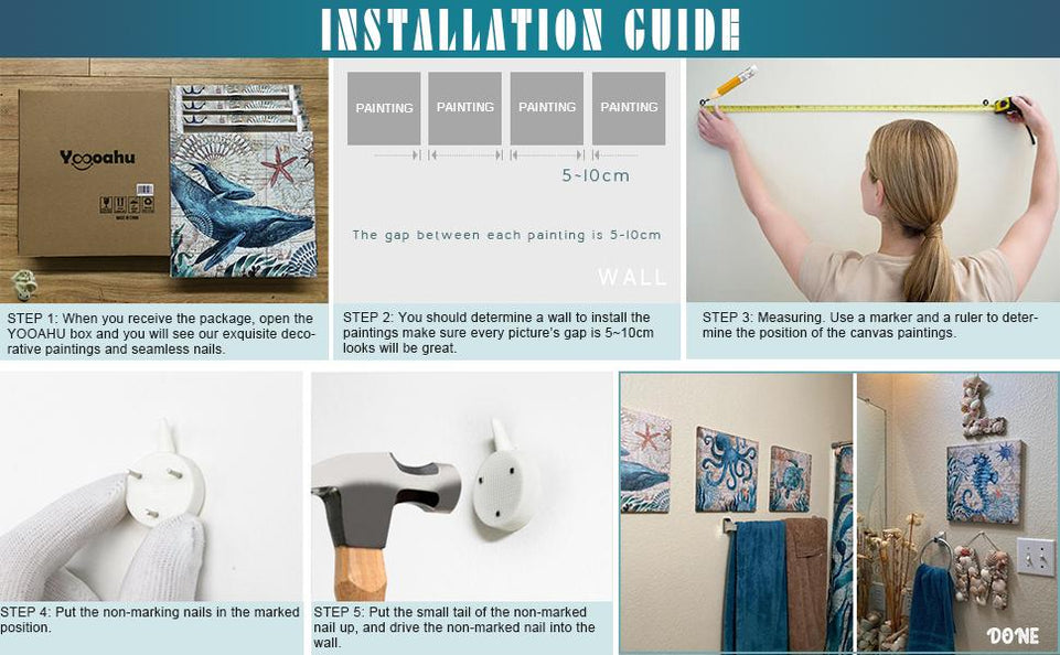 Bathroom Wall Art Beach Decor Ocean Sea Turtle Octopus Canvas Pictures Coastal Room Decor Teal Bathroom Accessories Vintage Whale Seahorse Poster Modern Nautical Painting Bedroom Home Decorations https://www.amazon.com/dp/B07HMJFDK3