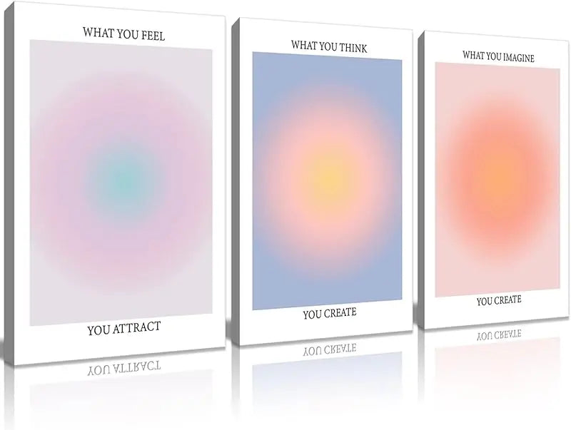 NCYEL 4 colorful abstract halo posters angel number positive energy inspirational language inspirational wall art bedroom girls room pink decoration living room bedroom apartment hotel dormitory 8x10 https://www.amazon.com/dp/B0BVLZQP2S