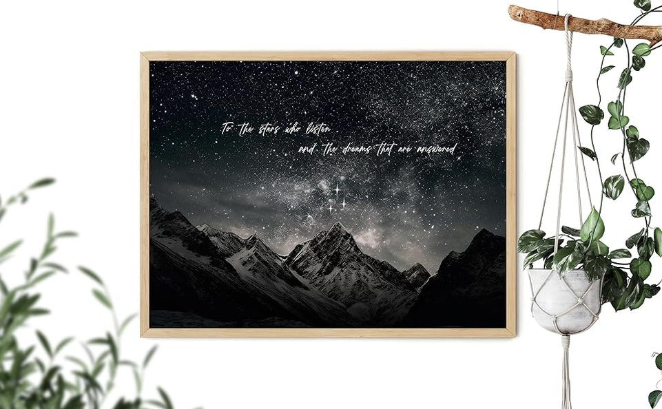 TwoDays Fantasy Books Merchandise Room Decor, To The Stars Who Listen Wall Art Prints For Bookish Gifts, City Of Starlight Poster For Library.(12" X 16", UNFRAMED) https://www.amazon.com/dp/B0CM6F3Z8L