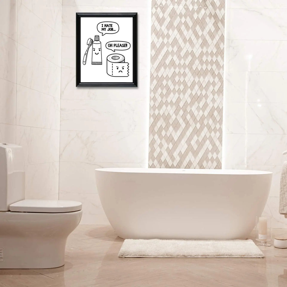 Funny Bathroom Decor & Bathroom Prints - Bathroom Wall Decor/Wall Art - Bathroom Prints/Signs - 8"x10" inch With frame https://www.amazon.com/dp/B0919N8C2K