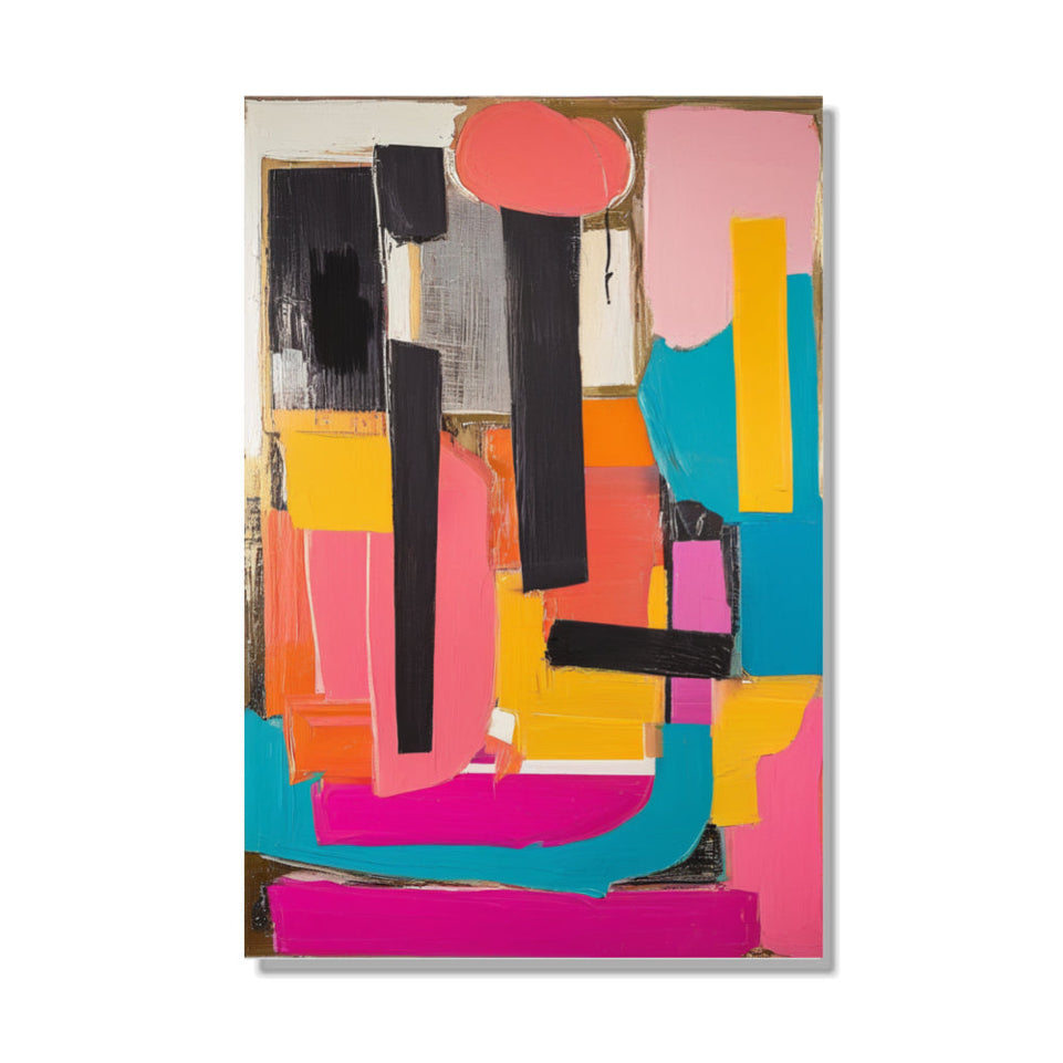 Colorful Abstract Canvas Art for Home Decor June Wall Art