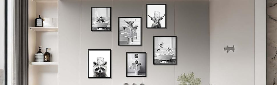 Framed Bathroom Decor Wall Art, Chimpanzee in Bathtub, Black and White Wall Art, Funny Bathroom Wall Decor Signs, Cute Animal Art for Bathroom (Framed,8''x10'')1 https://www.amazon.com/dp/B0CFVFYRPZ