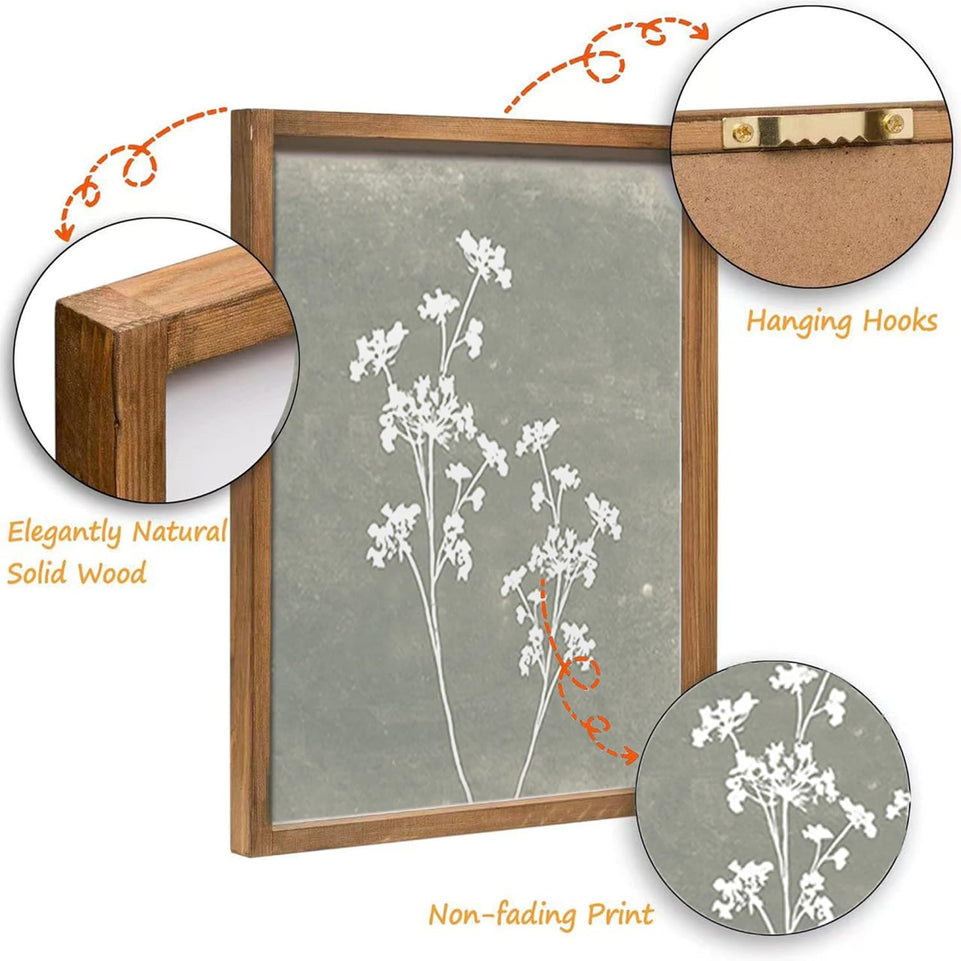 Framed Boho Wall Art Set of 4 for Wooded Minimalist Botanical Print Wall Art for Rustic Vintage Farmhouse Home Kitchen Wall Decor (Brown, 11x14) https://www.amazon.com/dp/B0BS9RNJDX