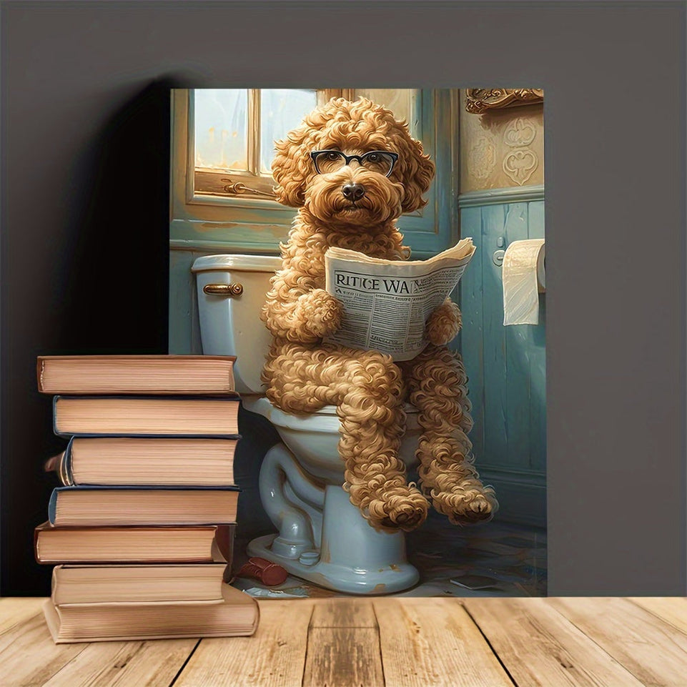 1pc Goldendoodle Bathroom Canvas Wall Art - Humorous Wooden Framed Print for Restroom Decor, Modern Minimalist Pet-Themed Artwork, Ideal Gift for Dog Lovers, Unique Interior Design Accent for Living Spaces https://www.temu.com/search_result.html?search_key=601099578080164
