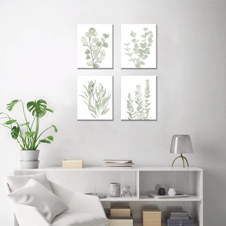 FRAMED Botanical Plant Canvas Wall Art,Boho Plant Wall Decor for Bedroom,Minimalist Floral Prints for Living Room,Light Green Botanical Art Painting for Office,Set of 4,8”x 10” https://www.amazon.com/dp/B09HH17JRH