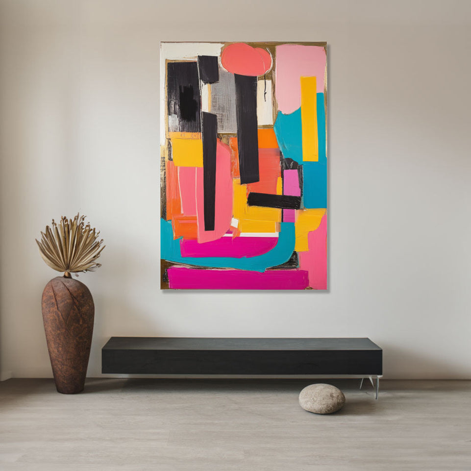Colorful Abstract Canvas Art for Home Decor June Wall Art