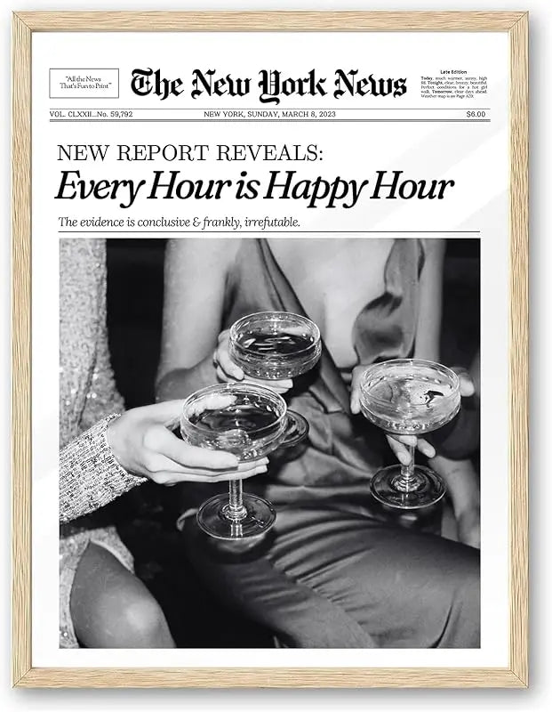 iHery Framed Trendy NewsPaper Wall Art,12x16in Canvas Wall Art,Beige Oak Wood Frame,Retro Vintage New York Magazine Headline News,Woman Searches For Where Men Get The Audacity,Bedroom Décor 1Pack https://www.amazon.com/dp/B0CH4DTS4L