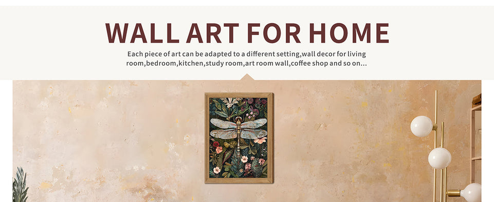 Framed Vintage 3D Textured Wall Art - Dark Green Dragonfly Flowers Wall Decor - Hand Drawn Sandstone Nature Botanical Pictures for Living Room Bedroom Home Decor 12x16in https://www.amazon.com/dp/B0D4V264VF