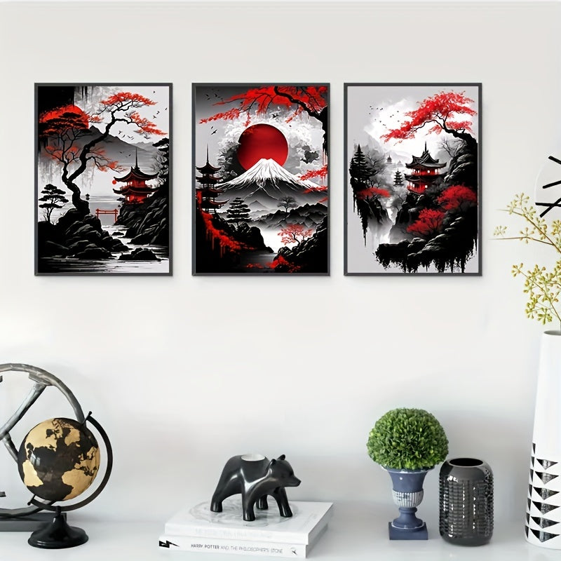3pcs Frameless Japanese Natural Landscape Canvas Painting Black and Red Posters Vintage Ink Art Wall Art Prints for Living Room Bedroom Home Decor No Frame https://www.temu.com/search_result.html?search_key=601099517626340