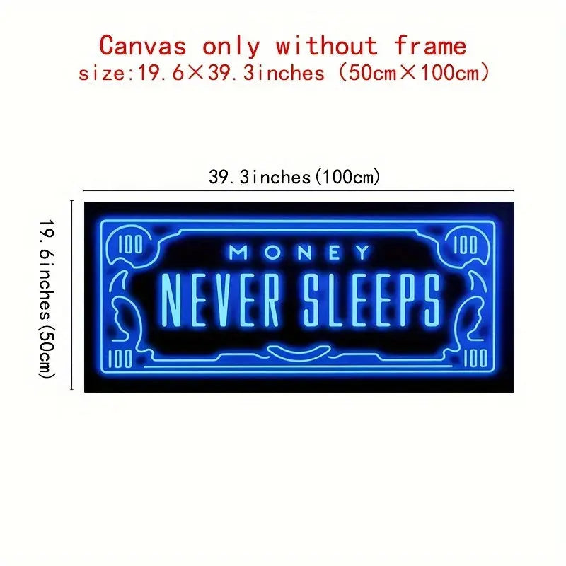 Blue Abstract Modern Art Canvas Poster - 1pc, Phrase Painting for Living Room & Bedroom, No Frame June Wall Art