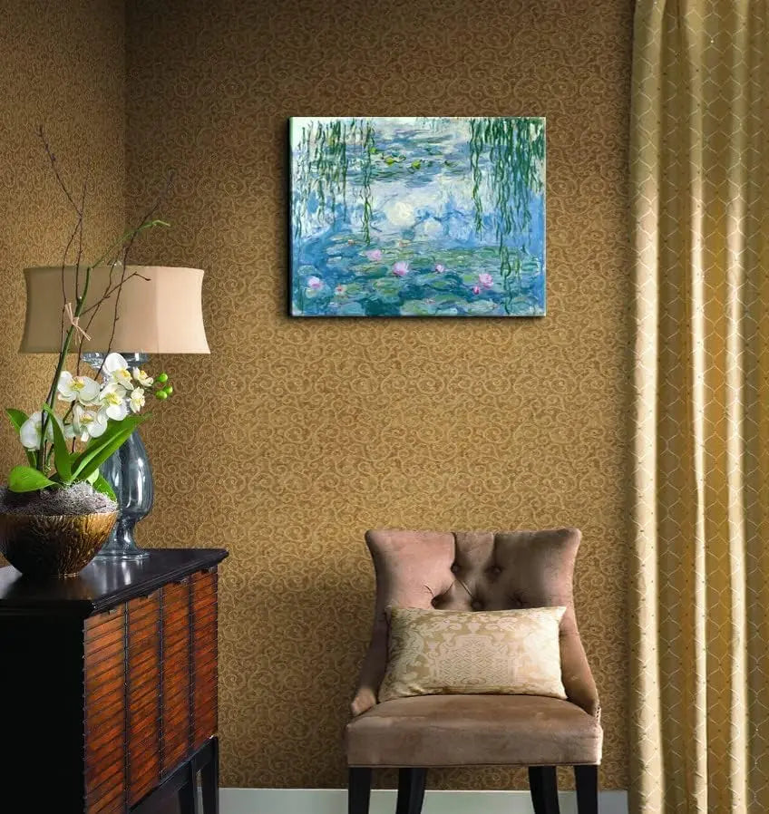Claude Monet Canvas Wall Art - Water Lilies Classic Artwork Picture Print with Framed Painting for Home Office Wall Decor-12" x15" https://www.amazon.com/dp/B0BZDC814Q