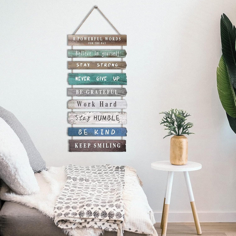 Inspirational Wall Art Decor for Office, Wooden Rustic Hanging Motivational Wall Art Decoration Sign, Inspiring Positive Quotes Wall Art for Home Living Room Bedroom Bathroom Classroom Gym 12"x24" https://www.amazon.com/dp/B09M7DPBZW