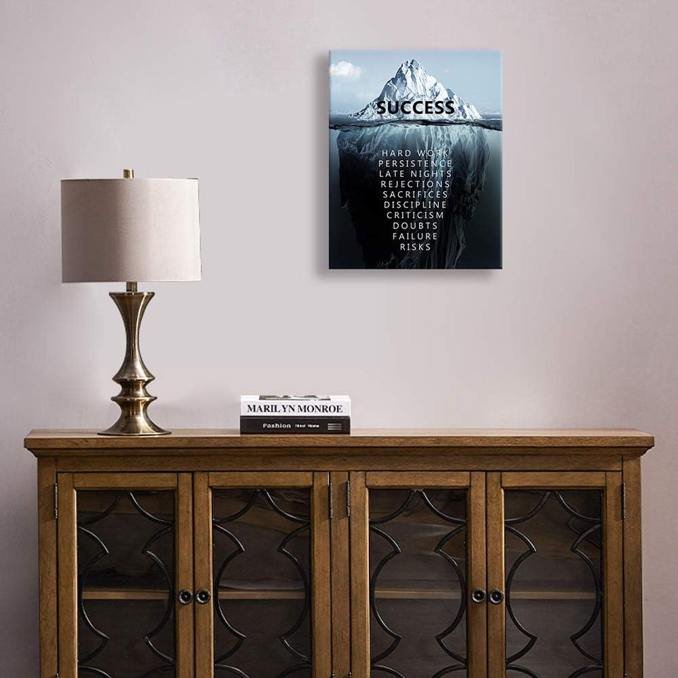 Kas Home Inspirational Wall Art Success Motivational Poster Quotes Wall Decor for Living Room Bedroom Office Bathroom Canvas Print sign Framed Art Decoration Ready to Hang https://www.amazon.com/dp/B08ZS87G96