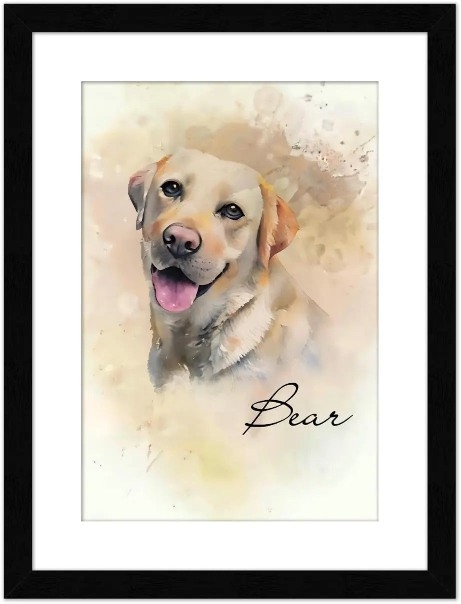 Custom Pet Portrait Wall Art - Create Your Own Watercolor Painting from Your Photo - Personalized Dog, Cat, Pet Wall Decor - Keepsake for Pet Enthusiasts, Upload Image of Your Favorite Pet, USA Made https://www.amazon.com/dp/B0DKQPDS9H